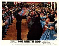 3z664 GONE WITH THE WIND LC #3 R80 Clark Gable & Vivien Leigh lead the Virginia Reel at the ball!