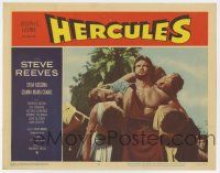 3z680 HERCULES LC #6 '59 c/u of mightiest man Steve Reeves carrying four people at the same time!