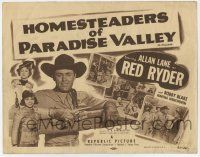 3z306 HOMESTEADERS OF PARADISE VALLEY TC R51 great image of cowboy Rocky Lane as Red Ryder!