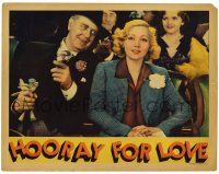 3z687 HOORAY FOR LOVE LC '35 gorgeous smiling Ann Sothern sitting with Thurston Hall!