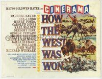3z309 HOW THE WEST WAS WON Cinerama int'l TC '64 John Ford epic w/all-star cast, cool artwork!