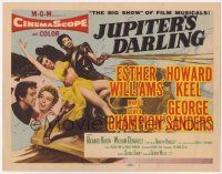 3z326 JUPITER'S DARLING TC '55 great art of sexy Esther Williams & Howard Keel on chariot!
