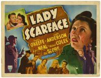 3z334 LADY SCARFACE TC '41 Dennis O'Keefe explains things to a guy & pretty Mildred Coles!