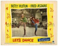 3z736 LET'S DANCE LC #8 '50 great image of dancing and shooting Fred Astaire & Betty Hutton!