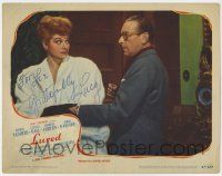3z754 LURED signed LC #3 '47 by young Lucille Ball, who's in close up with Sir Cedric Hardwicke!