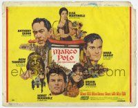 3z351 MARCO THE MAGNIFICENT int'l TC '66 art of Orson Welles, Anthony Quinn & stars, Marco Polo!