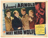 3z775 MEET NERO WOLFE LC '36 great close image of Edward Arnold in title role & Lionel Stander!