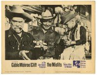 3z781 MISFITS LC #8 '61 Clark Gable in bar handing shot glass to young boy in cowboy suit!
