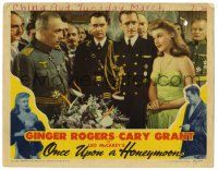 3z817 ONCE UPON A HONEYMOON LC '42 pretty Ginger Rogers with Lionel Royce and other Nazi officers!