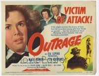 3z377 OUTRAGE TC '50 directed by Ida Lupino, is Mala Powers or any other girl safe!