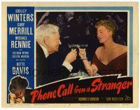 3z836 PHONE CALL FROM A STRANGER LC #4 '52 wonderful image of Shelley Winters toasting!