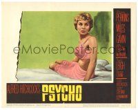 3z002 PSYCHO LC #7 '60 great close up of sexy half-dressed Janet Leigh in bra and slip, Hitchcock