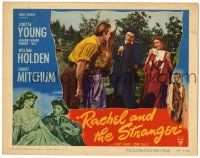 3z847 RACHEL & THE STRANGER LC #3 '48 Loretta Young, William Holden & Robert Mitchum!