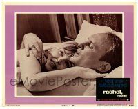 3z849 RACHEL, RACHEL LC #3 '68 great image of sexy Joanne Woodward in bed with James Olson!