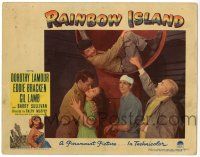 3z853 RAINBOW ISLAND LC #5 '44 Eddie Bracken clowning above pretty Dorothy Lamour & Gil Lamb!