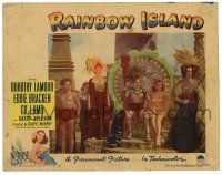 3z852 RAINBOW ISLAND LC #8 '44 sexy Dorothy Lamour seated with Barry Sullivan!