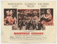 3z390 RAINTREE COUNTY int'l TC R60s art of Montgomery Clift, Elizabeth Taylor & Eva Marie Saint!