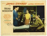 3z165 REAR WINDOW LC #5 '54 Alfred Hitchcock, Wendell Corey talks to Grace Kelly & Jimmy Stewart!