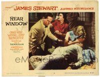 3z167 REAR WINDOW LC #8 '54 Hitchcock, Corey, Ritter & Grace Kelly comfort fallen James Stewart!