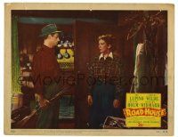 3z862 ROAD HOUSE LC #6 '48 close up Ida Lupino & Richard Widmark w/gun, film noir!