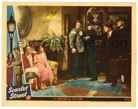 3z874 SCARLET STREET LC '45 Fritz Lang film noir, Edward G. Robinson w/cops points at old women!