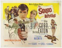 3z412 SCORPIO LETTERS TC '67 cool art of spy Alex Cord with pistol & sexy Shirley Eaton!