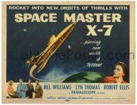 3z050 SPACE MASTER X-7 TC '58 Bill Williams, Lyn Thomas, satellite terror strikes the Earth!