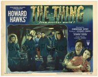3z020 THING LC #6 '51 Howard Hawks classic horror, Margaret Sheridan stands behind men w/ weapons!