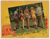3z937 THRILL OF A LIFETIME LC '37 Buster Crabbe, Betty Grable & others in swimsuits turn to camera!