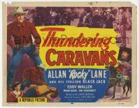 3z457 THUNDERING CARAVANS TC '52 cowboy Rocky Lane, Black Jack & montage of western images!