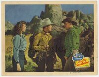 3z952 TRAIL TO SAN ANTONE LC #3 '47 Peggy Stewart watches Gene Autry in staredown with William Henry