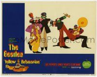 3z153 YELLOW SUBMARINE LC #1 '68 psychedelic art of Beatles John, Paul, Ringo & George performing!