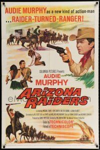 4a044 ARIZONA RAIDERS 1sh '65 action-man Audie Murphy as Raider-Turned-Ranger!