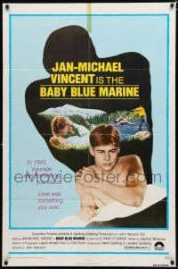 4a053 BABY BLUE MARINE style B 1sh '76 naked sexy Jan-Michael Vincent & kissing Glynis O'Connor!