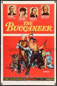 4a122 BUCCANEER 1sh R65 Yul Brynner, Charlton Heston, directed by Anthony Quinn!
