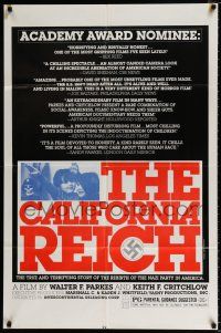 4a131 CALIFORNIA REICH 1sh '75 Critchlow & Parkes Nazis in America documentary!