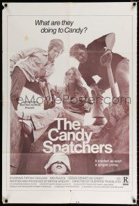4a135 CANDY SNATCHERS 1sh '73 sexy Tiffany Bolling kidnapped, it started as such a simple crime!