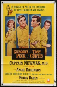 4a140 CAPTAIN NEWMAN, M.D. 1sh '64 Gregory Peck, Tony Curtis, Angie Dickinson, Bobby Darin
