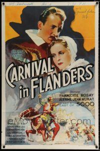4a144 CARNIVAL IN FLANDERS 1sh '35 Francoise Rosay, directed by Jacques Feyder!