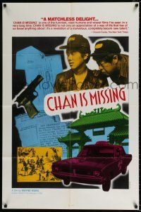 4a157 CHAN IS MISSING 1sh '82 great Zand Gee design for Wayne Wang cult classic!