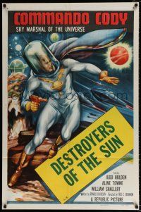 4a189 COMMANDO CODY chapter 6 1sh '53 Sky Marshal of the Universe, cool art, Destroyers of the Sun!