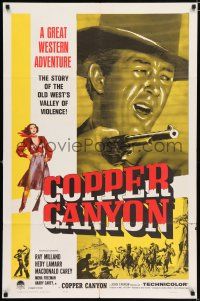4a194 COPPER CANYON 1sh R62 Ray Milland, Macdonald Carey & sexy cowgirl Hedy Lamarr!