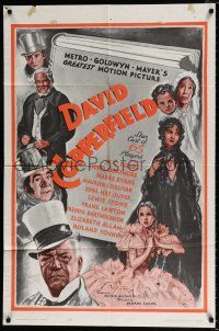 4a224 DAVID COPPERFIELD 1sh R62 W.C. Fields stars as Micawber in Charles Dickens' classic story!