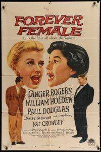 4a323 FOREVER FEMALE 1sh '54 Ginger Rogers, William Holden, Paul Douglas, Pat Crowley