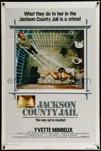 4a454 JACKSON COUNTY JAIL 1sh '76 what they did to Yvette Mimieux in jail is a crime!