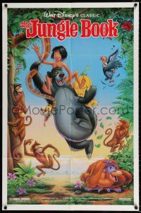 4a461 JUNGLE BOOK DS 1sh R90 Walt Disney cartoon classic, great image of Mowgli & friends!