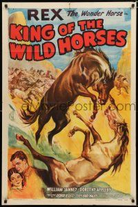 4a471 KING OF THE WILD HORSES 1sh R50 Rex the Wonder Horse is a hate-maddened animal!