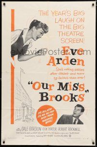 4a625 OUR MISS BROOKS 1sh '56 school teacher Eve Arden is making passes after classes!