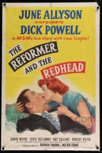 4a695 REFORMER & THE REDHEAD 1sh '50 June Allyson overpowers Dick Powell with 1000 laughs!