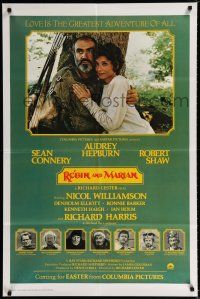 4a713 ROBIN & MARIAN advance 1sh '76 art of Sean Connery & Audrey Hepburn by Drew Struzan!